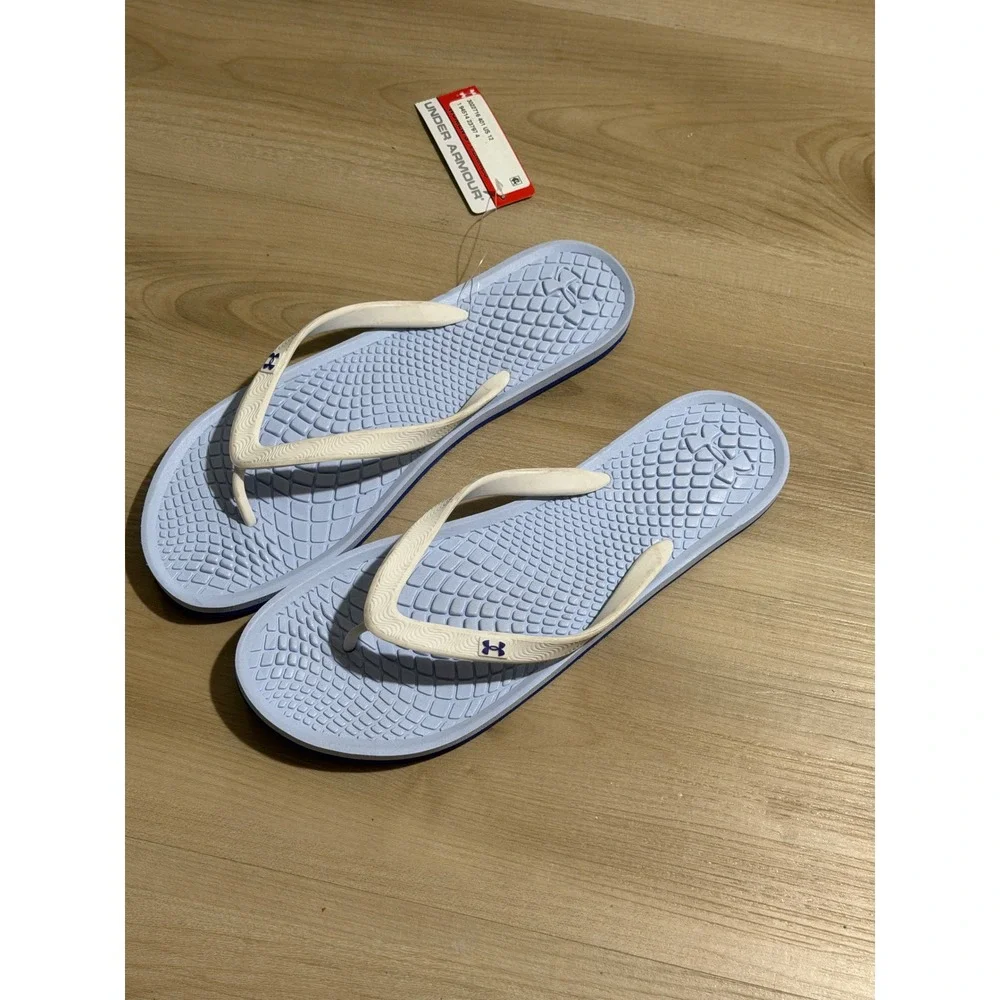 Under Armour Atlantic Dune T Blue 12 Womens Flip Flop Sandals NEW